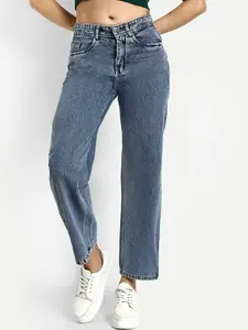 BROADSTAR Women Smart Straight Fit High-Rise Clean Look Jeans