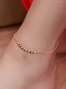 AIKA BY MINUTIAE Rose Gold-Plated Anklet