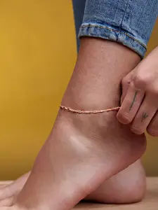 AIKA BY MINUTIAE Rose Gold-Plated Anklet