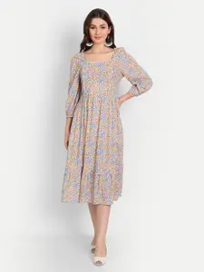 Aaruvi Ruchi Verma Floral Printed Fit & Flare Maternity Dress