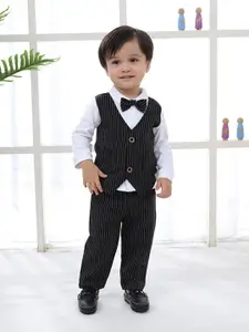 StyleCast x Revolte Boys White &  Black Striped Top with Trousers