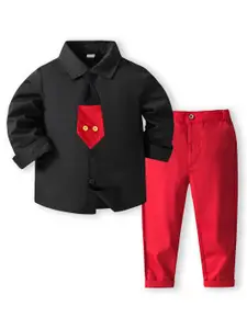 StyleCast x Revolte Boys Pure Cotton Shirt With Trousers