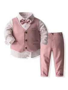 StyleCast x Revolte Boys Printed Long Sleeves Shirt Collar Top with Trousers