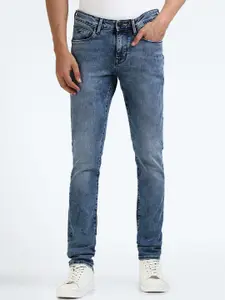 Flying Machine Men Super Skinny Fit Low-Rise Heavy Fade Stretchable Jeans