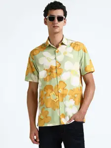Flying Machine Floral Printed Cotton Casual Shirt