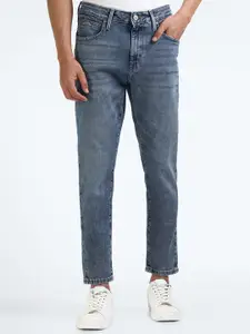 Flying Machine Men Tapered Fit High-Rise Heavy Fade Stretchable Jeans