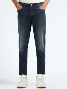 Flying Machine Men Tapered Fit High-Rise Light Fade Stretchable Jeans