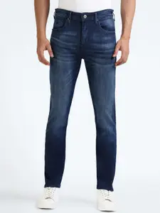 Flying Machine Men Tapered Fit Clean Look Heavy Fade Stretchable Jeans