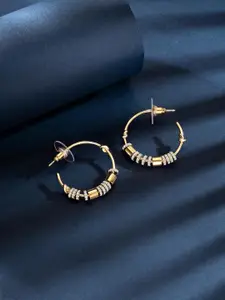 Peora Gold-Plated Contemporary Hoop Earrings