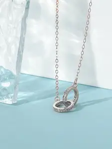 Peora Silver-Plated AD Studded Necklace