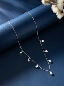 Peora Silver-Plated Cubic Zirconia Necklace