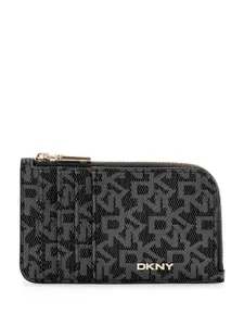 DKNY Women Typography Printed Card Holder