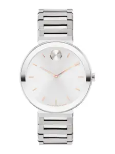 MOVADO Women Stainless Steel Bracelet Style Straps Analogue Watch 3601090