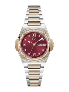 GC GUESS COLLECTION Coussin Shape Lady Red Dial Women Quartz Analog Watch - Y98009L3MF