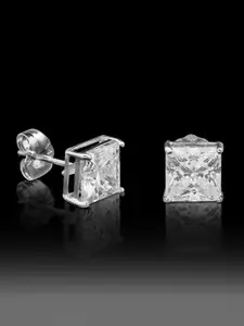 Peora Silver-Plated Contemporary Studs Earrings