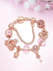 Peora  Rose Gold-Plated Charm Bracelet