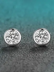 Peora Silver-Plated Contemporary Studs Earrings