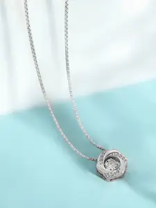 Peora Silver-Plated AD Studded Necklace