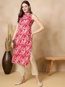 Anouk Geometric Printed Straight Kurta