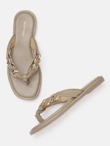 Allen Solly Women Chain Detail Open Toe Flats