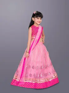 BAESD Girls Embroidered Gotta Patti Ready to Wear Lehenga & Blouse With Dupatta