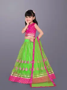BAESD Girls Embroidered Gotta Patti Ready to Wear Lehenga & Blouse With Dupatta