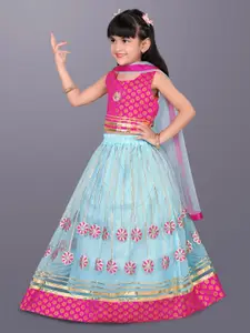 BAESD Girls Embroidered Gotta Patti Ready to Wear Lehenga & Blouse With Dupatta