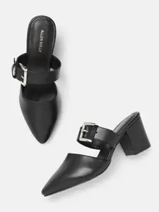 Allen Solly Block Heel Pumps with Buckle Detail