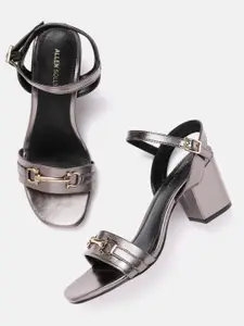 Allen Solly Open Toe Horsebit Detail Block Heels