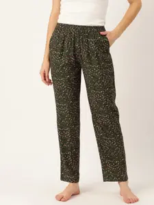 Rue Collection Women Printed Pure Cotton Lounge Pants