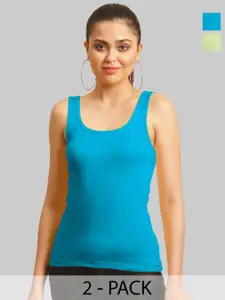 FBAR Pack of 2 Scoop Neck Skin Friendly Tank Tops