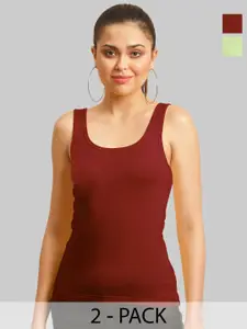 FBAR Pack of 2 Scoop Neck Skin Friendly Tank Tops