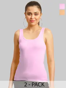 FBAR Pack of 2 Scoop Neck Skin Friendly Tank Tops