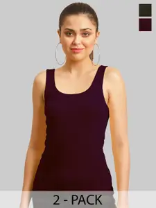 FBAR Pack of 2 Scoop Neck Skin Friendly Tank Top