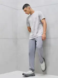 Technosport Men Jacquard Double Cool Slim Fit Sports Tshirt