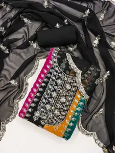 Panzora Embroidered Unstitched Dress Material