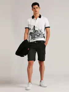 Pepe Jeans Printed Polo Collar Pure Cotton T-shirt