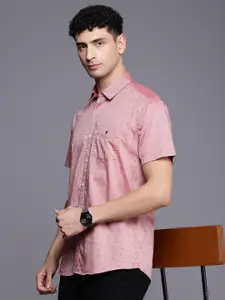 Louis Philippe Sport Pure Cotton Slim Fit Opaque Printed Casual Shirt