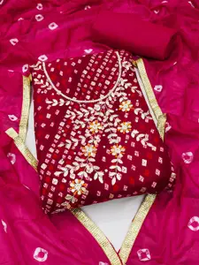 MAHALASA Floral Pure Cotton Unstitched Dress Material