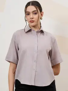 Athena Immutable Spread Collar Cotton Casual Shirt