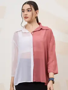 Athena Immutable Colourblocked Sheer Casual Shirt