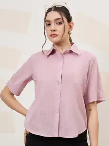 Athena Immutable Spread Collar Cotton Casual Shirt