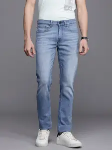 Louis Philippe Jeans Men Slim Fit Low-Rise Heavy Fade Stretchable Jeans