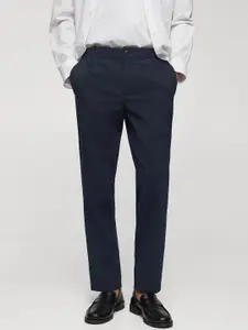 MANGO MAN Textured Slim Fit Trousers