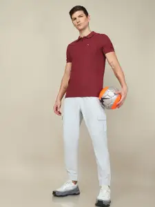 Technosport Men Solid Slim Fit Anti Static Polo T-shirt with Pocket