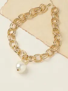 SOHI Gold-Plated Necklace