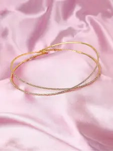 SOHI Silver-Plated Stone Studded Designer Party Necklace