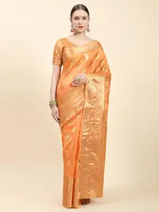 ALAGINI Paisley Zari Silk Blend Banarasi Saree