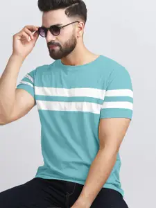 AUSK Striped Round Neck Half Sleeves T-shirt