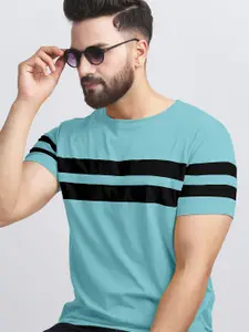 AUSK Striped Round Neck Half Sleeves T-shirt